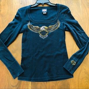 Harley Davidson crystal eagle tee